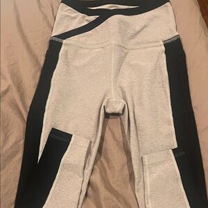 Beyond yoga mauve and Black Athletic Leggings